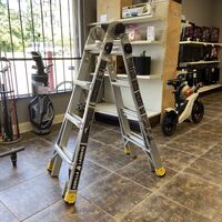 Gorilla Ladders GLMPXA-18 18 ft. Reach MPXA Aluminum Multi-Position Ladder, 300 