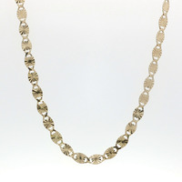  Men's 10k Yellow Gold 4.6mm Sunburst Link 20" Necklace 7.7 Grams