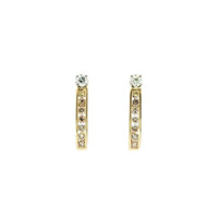  Ladies 1.25ctw Diamond 14k Yellow Gold Stud w/ Dangle Earrings