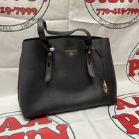  Michael Kors Jet Set Large Black Leather Purse Tote Bag