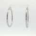  Ladies 14k White Gold 1.5" Hoop Earrings 