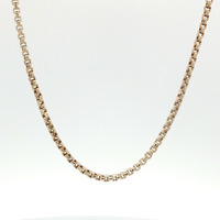 Men's 14k Yellow Gold 2.25mm Rounded Box Link 22-Inch Necklace 6.8 Grams