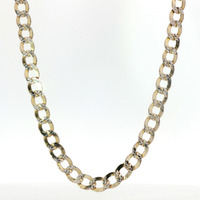 Mens 14k Yellow Gold 6mm Curb Link 22-inch Necklace 13.5 Grams