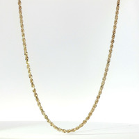  10k Yellow Gold 2.2mm 20-inch Rope Necklace 6.9 Grams