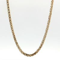  Mens 20-inch 10k Yellow Gold 3.3mm Byzantine Rope Necklace 8.3 Grams