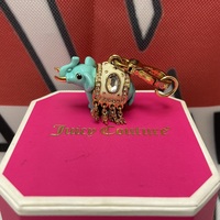 Authentic Juicy Couture Lucky Royal Elephant Blue Gold-Tone Charm YJRU5874