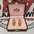 Juicy Couture Vintage Drop Flower Crystal Earrings W/dangles And Crown Backs