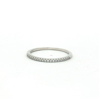  Ladies Sterling Silver CZ Band Ring - Assorted Sizes