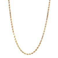  Mens 2.4mm 14k Yellow Gold 24" Rope Necklace 10.9 Grams