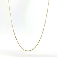  Ladies 14k Yellow Gold 1mm Box Link 20" Necklace 3.3 Grams