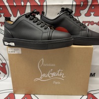 Christian LouBouton Adolon Junior Flat Grained Leather Black Size 46 (US 13)