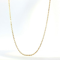  Ladies 14k Yellow Gold 1.6mm 20-inch Rope Necklace 4.0 Grams