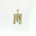 Ladies 14k Yellow Gold "M" Monogram Pendant