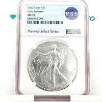 2023 $1 Ounce Silver Eagle Graded NGC MS 70 Early Release Premier Select Series 