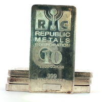 Republic Metals Corporation .999 Fine Silver 10 Troy Ounces Bar 