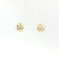 Ladies 1/2ctw Natural Diamond Stud 14k Yellow Gold Screw Back Earrings