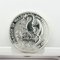 2017 Red Dragon of Wales 9999 Fine 2 Troy Oz Silver Coin