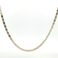  Men's 14k Two-tone Gold 3.6mm Engraved Mariners Link 18-inch Necklace 14.9 Gram