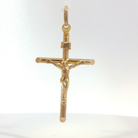  14k Yellow Gold 1 3/4-inch Crucifix Pendant 3.2 Grams