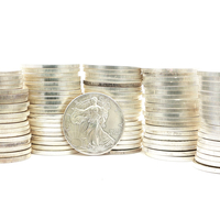 100 Silver Eagle 1oz .999 Fine Silver Coins