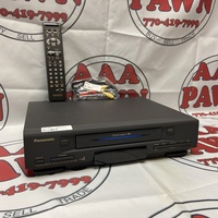 Panasonic Omnivision VCR PV-4 W/ Standard Analog RCA & Coaxial Cables And Remote
