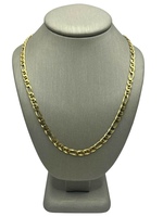  14K Yellow Gold Anchor/Figaro Link Chain