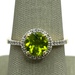  14K Yellow Gold Peridot & Diamond Halo Ring