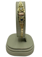  14K Tri-Tone Mary Valentino Link Bracelet