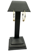  14K Tri-Tone Hoop Balls Earrings