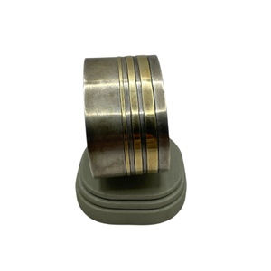  14K Gold & Ciani Silver Banded Cuff Bracelet