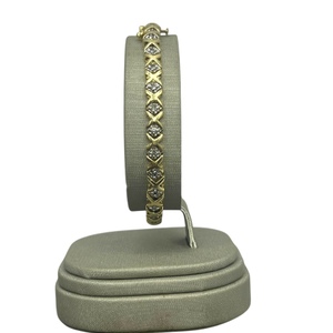  14K Yellow Gold XOXO Diamond Tennis Bracelet