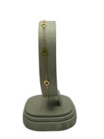  18K Yellow Gold Hearts Anklet