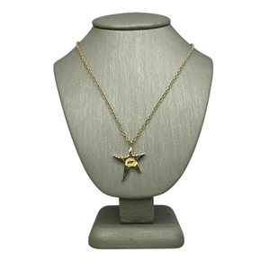  14K Yellow Gold Star & Bear Necklace