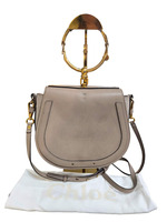 Chloe Bracelet Bag w/ Crossbody Shoulder Bag Motty Grey