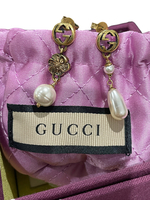 Gucci Interlocking G Pearl & Flower Earrings