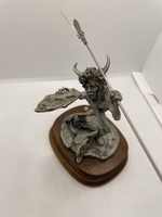 MANDAN-BUFFALO DANCER CHILMARK PEWTER SCULPTURE