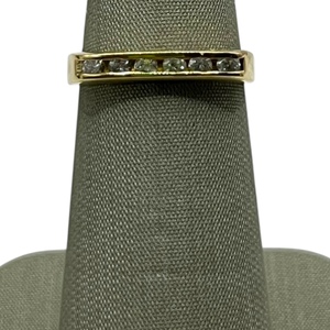  14K Yellow Gold Diamond Square Style Ring
