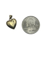  10K Yellow Gold 3D Heart Charm Pendant .9grams