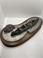 MOHAWK WAR PARTY CHILMARK PEWTER SCULPTURE