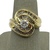  14K Yellow Gold 1.25ctw Diamond Swirl Baguette Ring