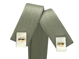  14K Two-tone Yellow Heart Rectangle Earrings