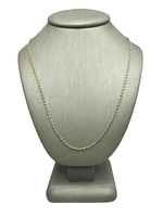  14K Yellow Gold Bar Link Etched Chain