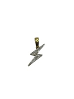  10K Yellow Gold Diamond Lightning Bolt Pendant