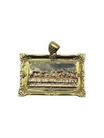  10K Tri-Tone Rectangular "The Last Supper" Pendant 