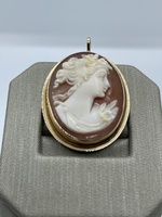  14K YG Cameo Pendant 3.2grams