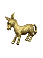 Crown Trifari Donkey Broach/Pin Missing Rhinestone