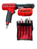 Snap-On Excellent Red Super-Duty Quick Change Chuck Air Hammer and Bit Set