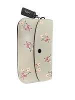 Coach Mint Green Glitter Flower Bow Clutch