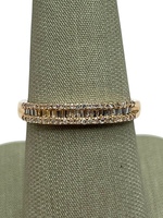  10K Rose Gold Baguette & Round .25cttw Diamond Band Ring