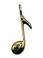  14K Yellow Gold Music Note Pendant Charm